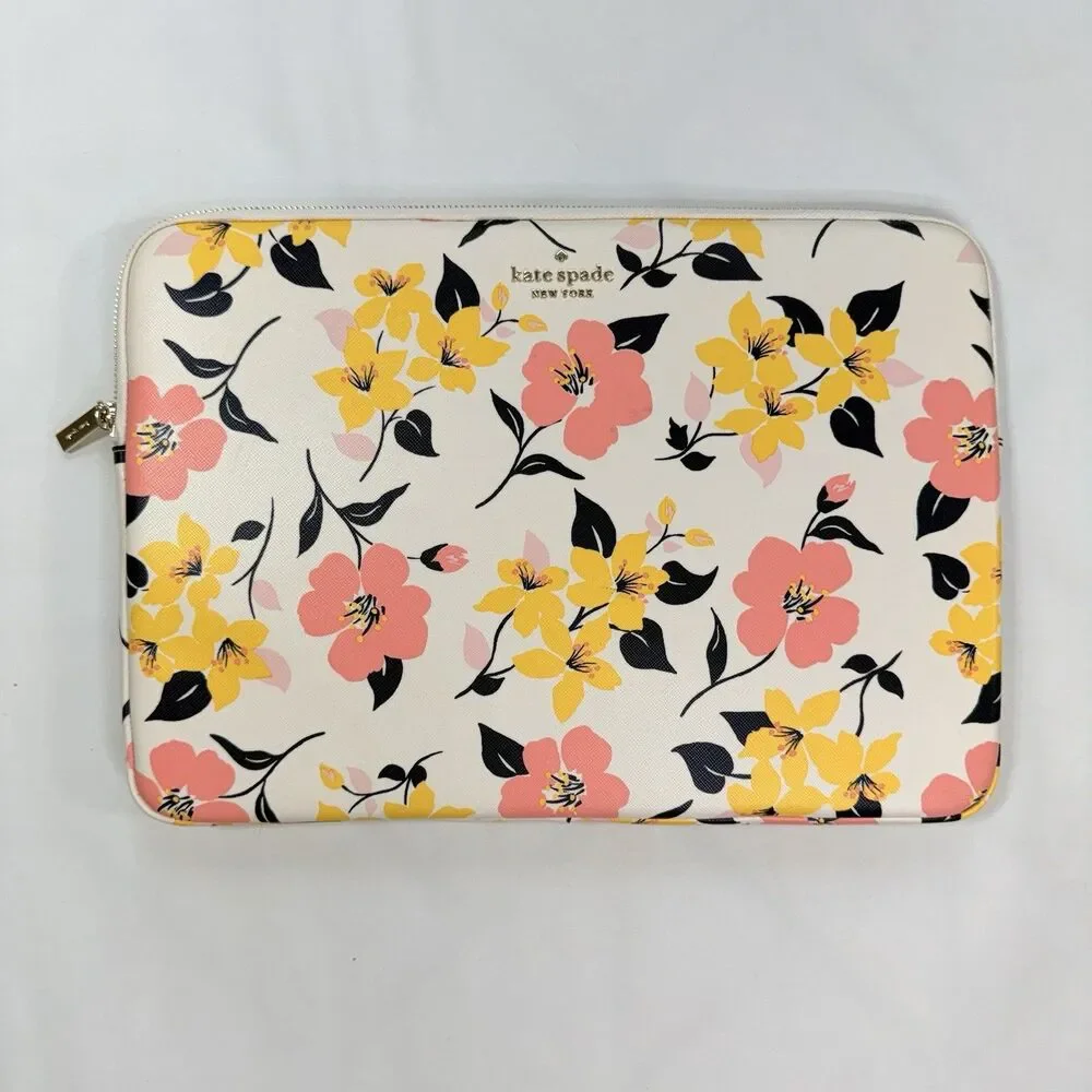 Kate Spade Lily Blooms Print Laptop Sleeve 15